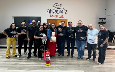 Aprendiz Musical promove treinamento de combate a incêndio e primeiros socorros